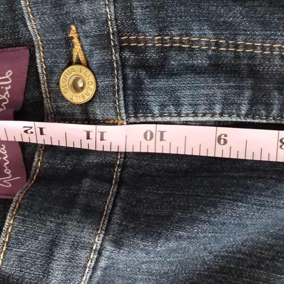 Gloria Vanderbilt Amanda straight leg denim jeans size 12 high rise stretch - Picture 9 of 10